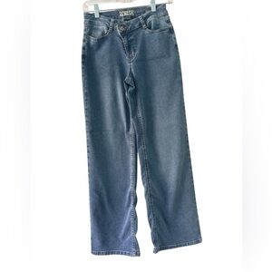 Rewash Wide Leg Jeans with slanted waistband